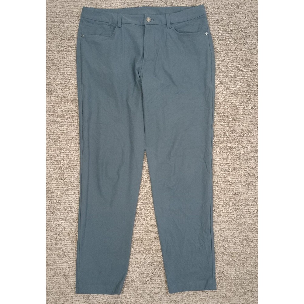 Lululemon ABC Slim Fit Pants Mens 34x28 Gray Performance Golf Warpstreme LM5AQ9S